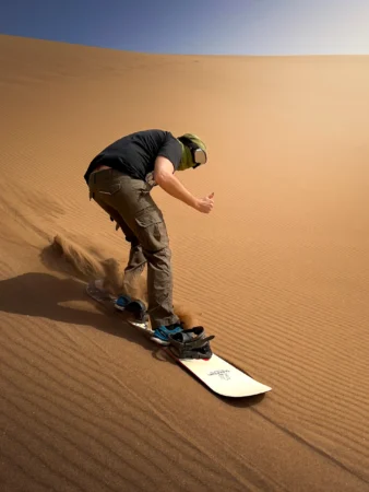 skateboarding man in inland sea