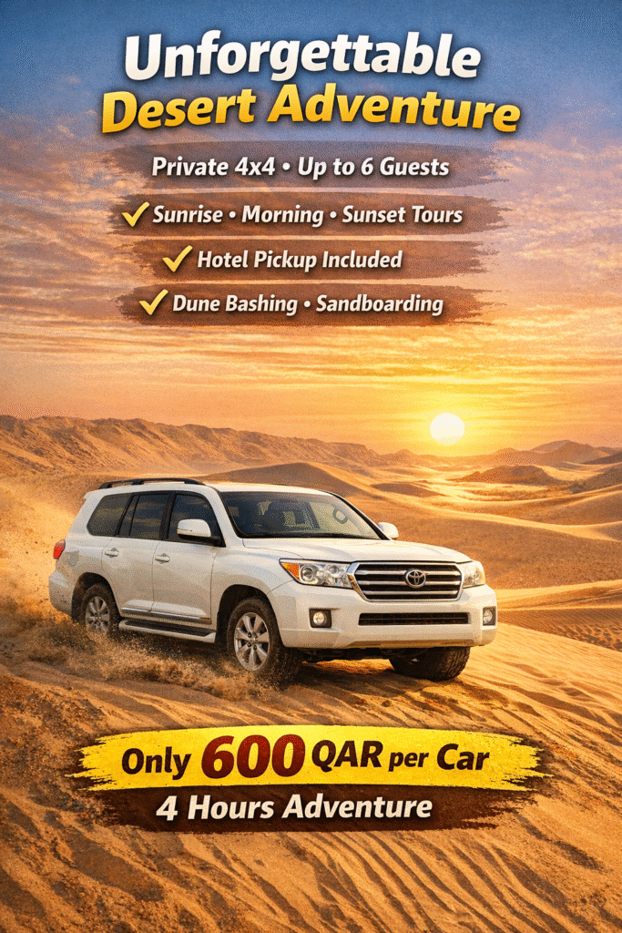 sunset desert safari in qatar