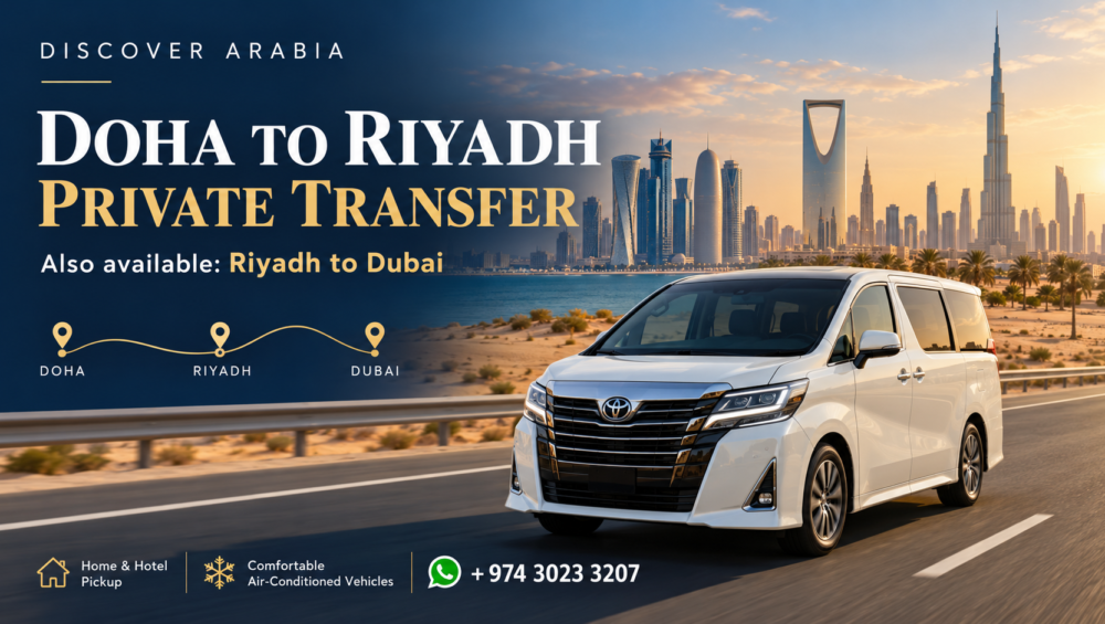 Discover Arabia vehicle for a Doha to Riyadh private transfer