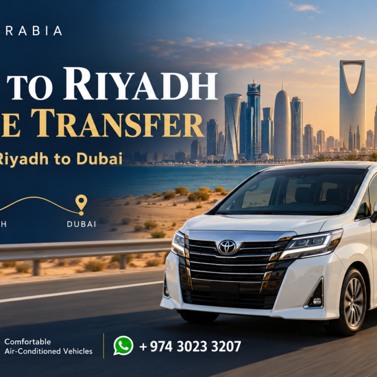 Discover Arabia vehicle for a Doha to Riyadh private transfer